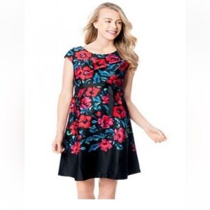 Motherhood maternity cap sleeve pleated dress. Worn about‎ 2x